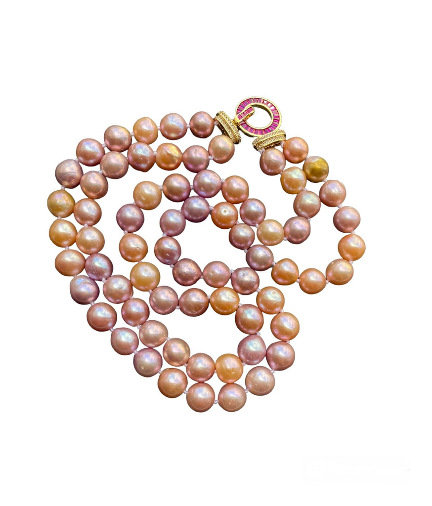 TWO TIER PASTEL EDISON PEARL NECKLACE