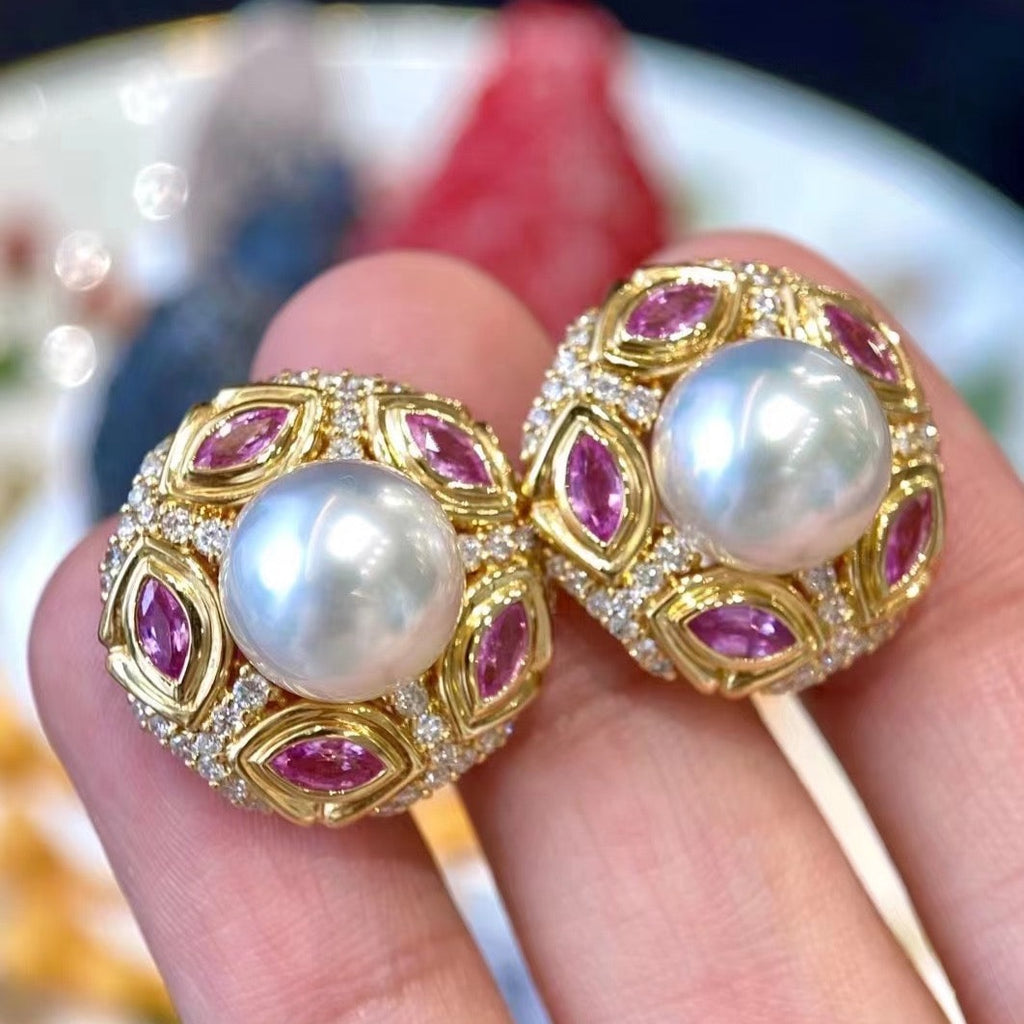 PEARL TOPS WITH TOURMALINE