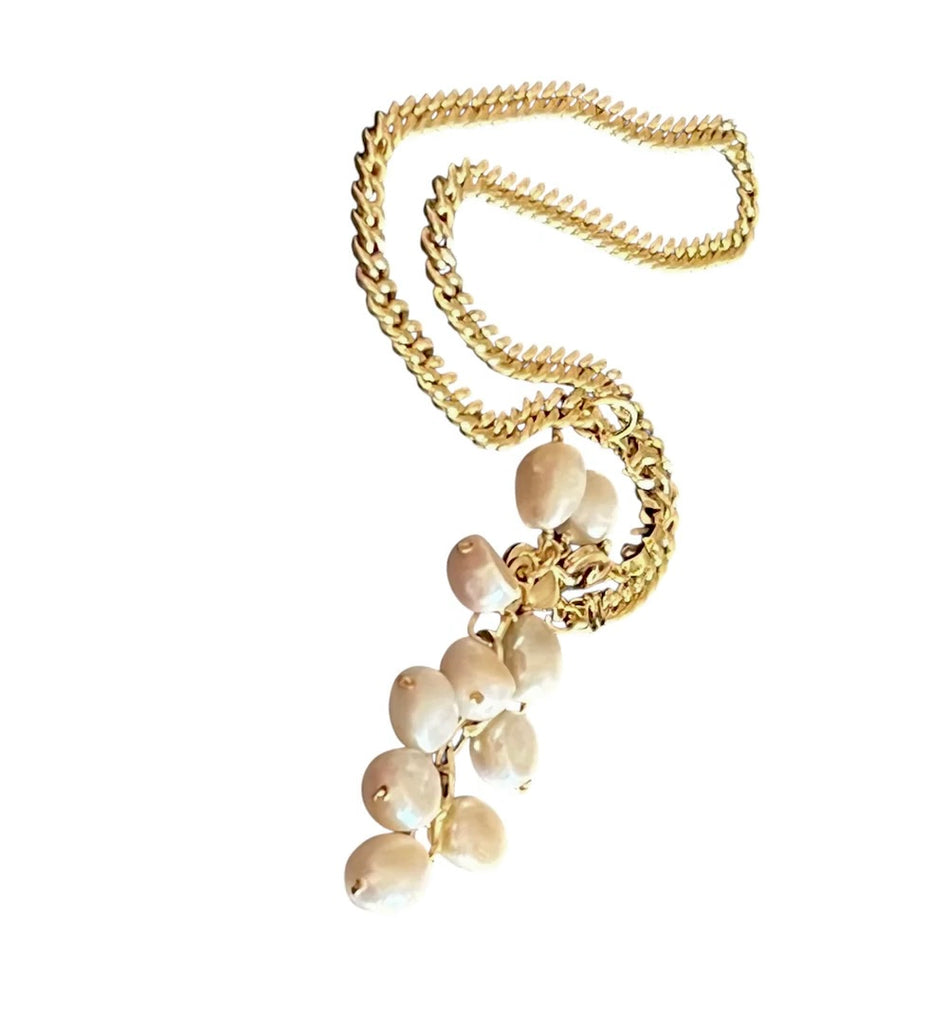 GRAPE PEARL DROP NECKLACE