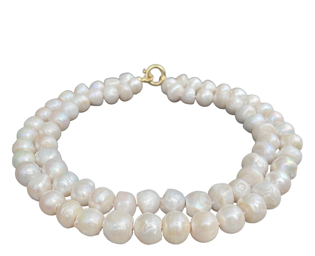 TWO TIER WHITE PEARL NECKLACE