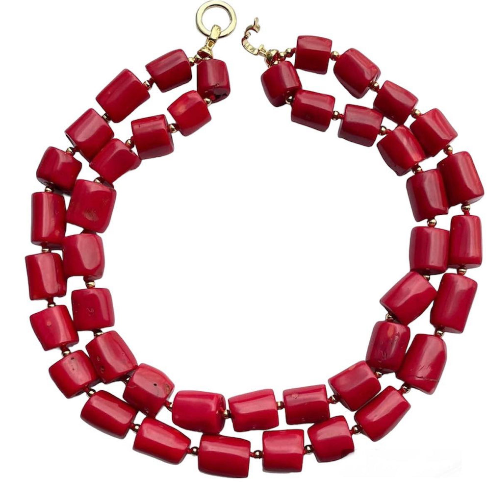 TWO TIER CORAL NECKLACE
