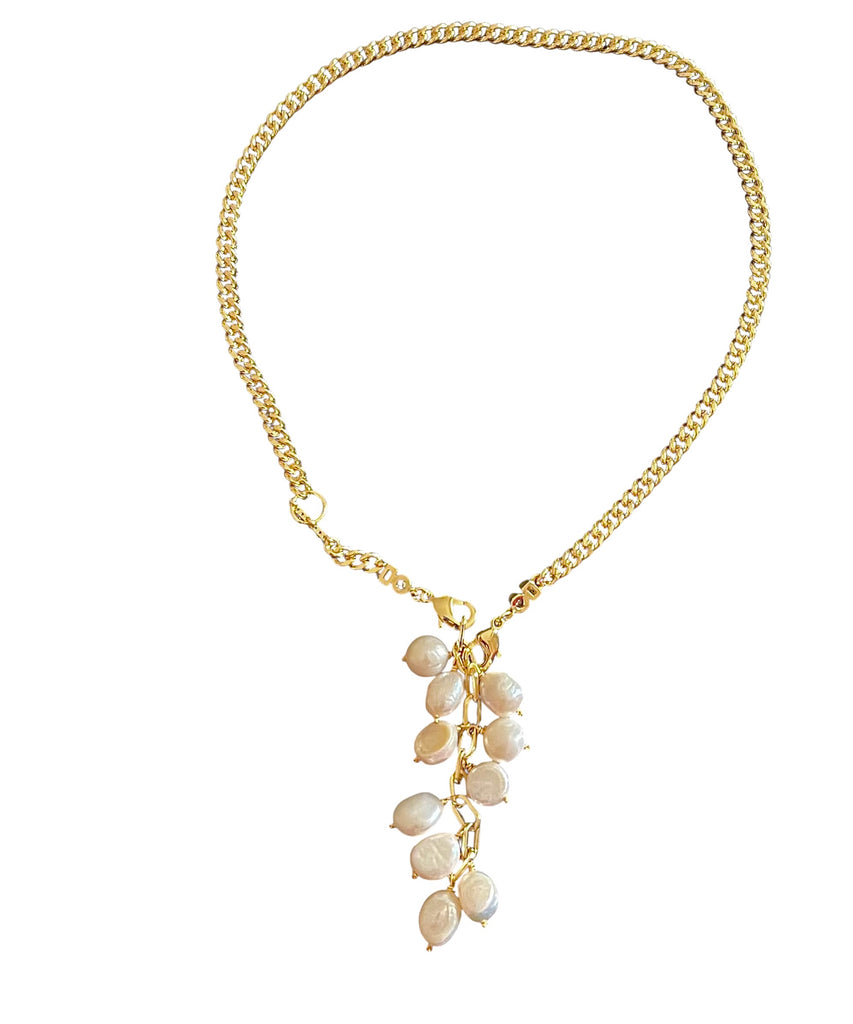 GRAPE PEARL DROP NECKLACE