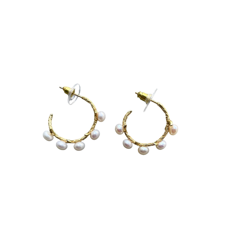 PEARL LOOP EARRINGS