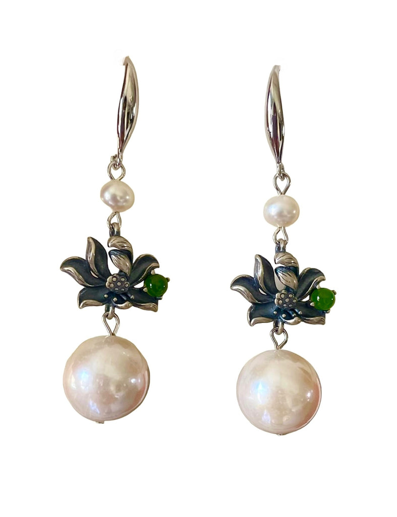 PEARL AND JADE EARRINGS