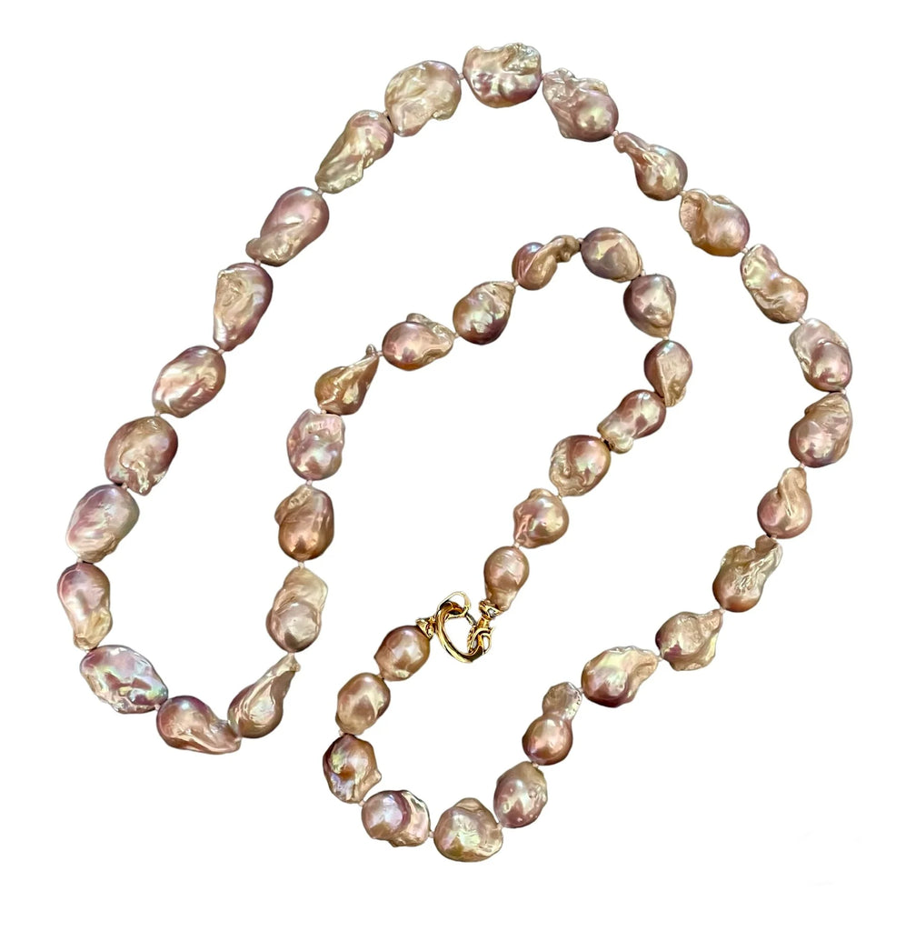 PINK BAROQUE PEARL NECKLACE