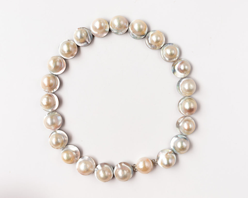 CLASSIC WHITE MABE PEARL NECKLACE