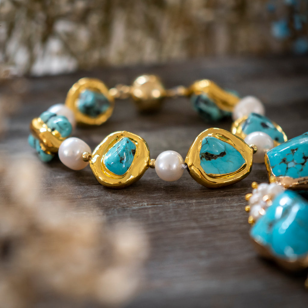 PEARL AND TURQUOISE BRACELET