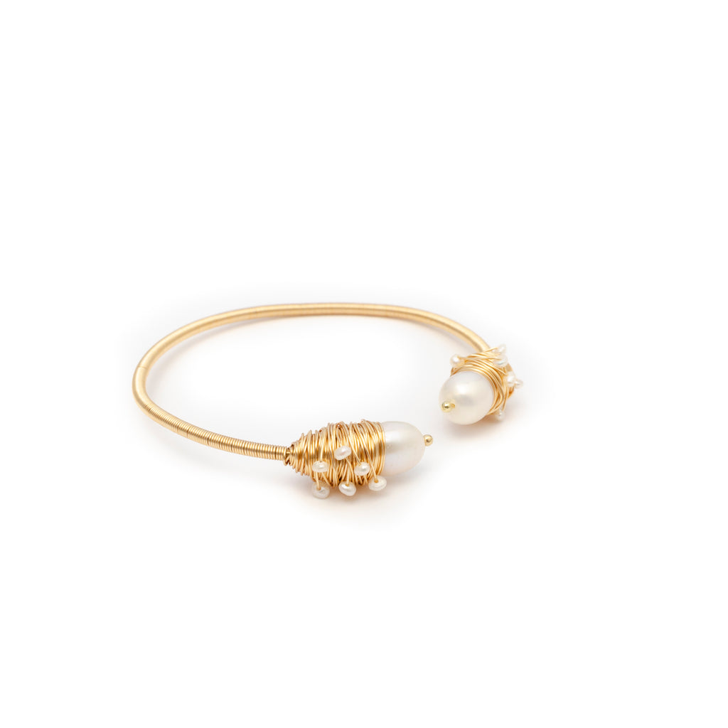 ZEVAR BANGLE WITH PEARL DROPS