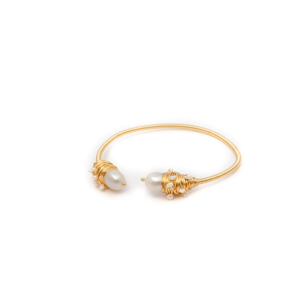 ZEVAR BANGLE WITH PEARL DROPS
