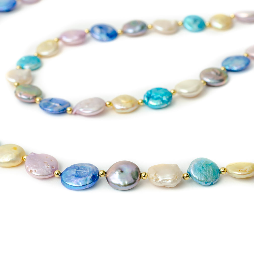 MULTI COIN PEARL NECKLACE