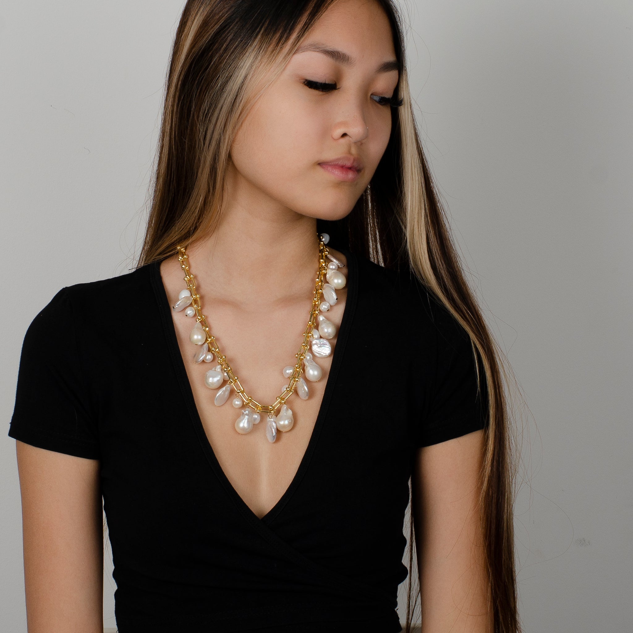 MULTI SHAPE PEARL NECKLACE – Maarz Pearls