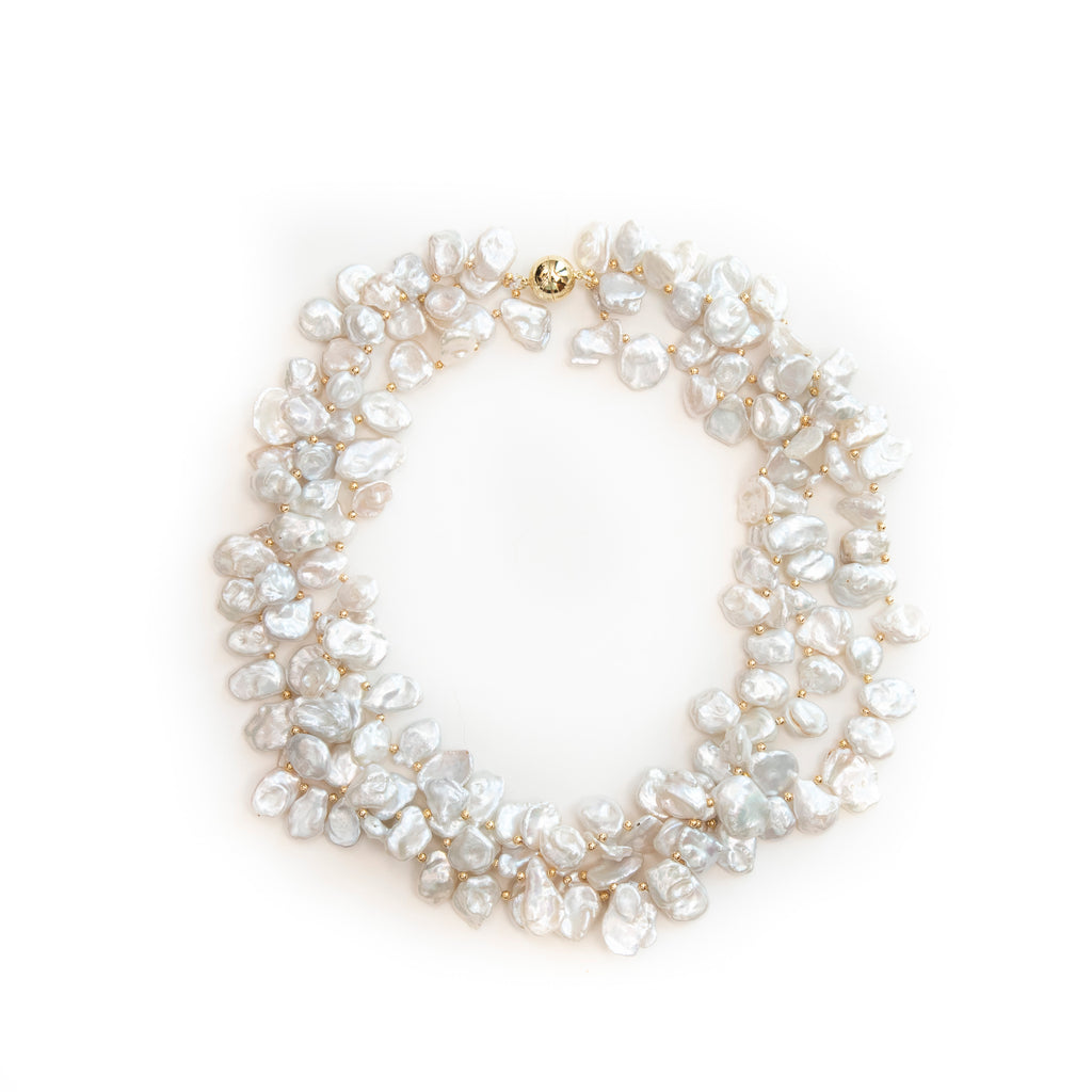 LUSTROUS KESHI PEARL NECKLACE
