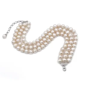 White Cultured Pearl Choker (Medium Size)