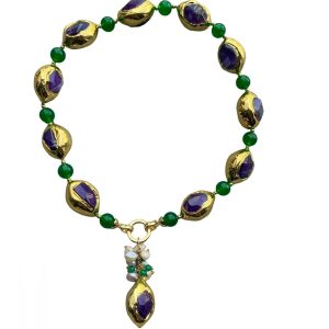 AMETHYST AND JADE NECKLACE