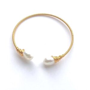 ZEVAR BANGLE WITH WHITE PEARL