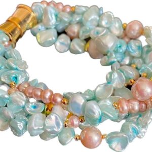 BLUE KESHI PEARL BRACELET