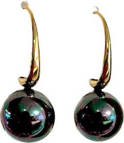 BLACK PEARL DROP EARRINGS