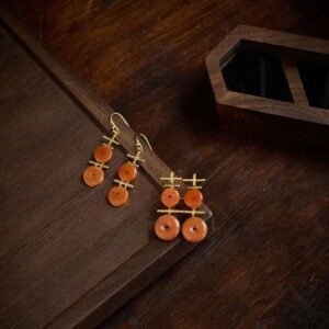 TWIN CORAL EARRINGS