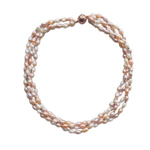 FOUR TIER PASTEL PEARL NECKLACE