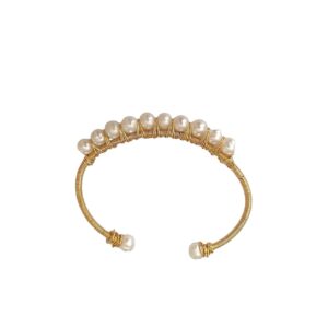 ZEVAR BANGLE WITH LINE PEARL