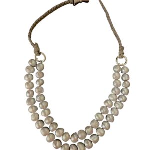 TWO TIER GREY PEARL IN SUEDE