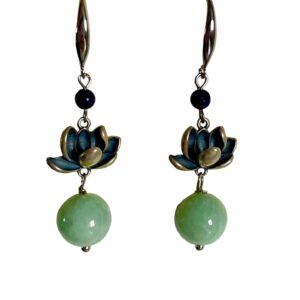 JADE EARRINGS IN SILVER