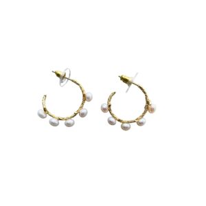 PEARL LOOP EARRINGS