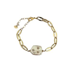 LOOP BRACELET WITH ZIRCONIA BAROQUE
