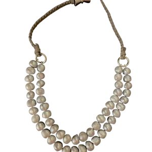 TWO TIER GREY PEARL IN SUEDE