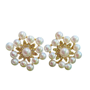 PEARL SNOW FLAKE EARRINGS