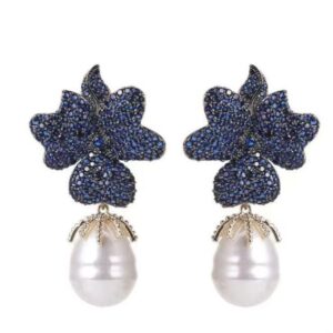 SAPPHIRE PEARL EARRING