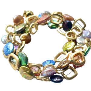 NINI IN MULTI COLORED COIN PEARL-LONG