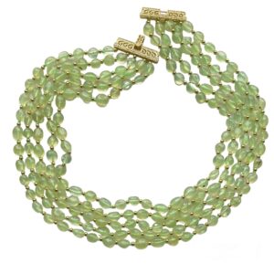 FIVE TIER PREHNITE NECKLACE