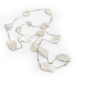 CHUNKY BAROQUE ON SILVER WIRE