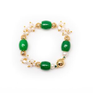 JADE AND GRAPE PEARL BRACELET