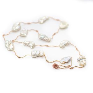 CHUNKY BAROQUE IN ROSE GOLD WIRE