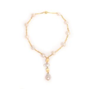 PEARL IN CHAIN AND GOLD