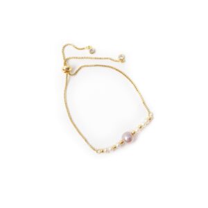 PINK AND WHITE PEARL BRACELET