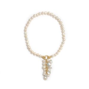 WHITE PEARL WITH CHUNKY PEARL DROP