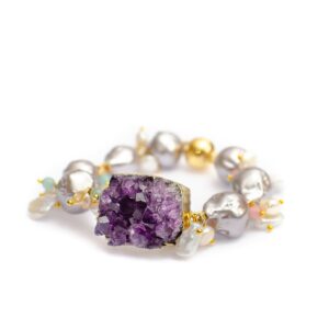LILAC BAROQUE BRACELET WITH AMETHYST