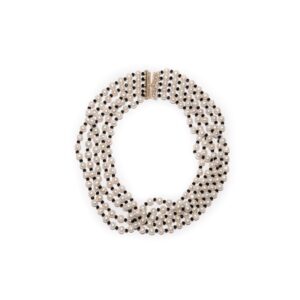 FIVE TIER WHITE PEARL NECKLACE