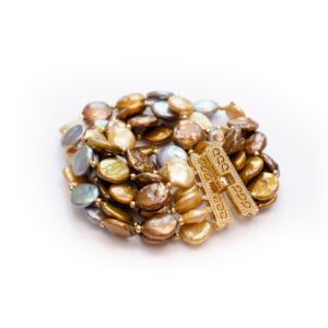 MULTI COLURED COIN PEARL BRACELET