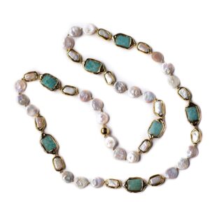 MANA DOS COIN PEARL NECKLACE