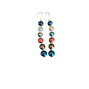 SIX TIER MULTI PEARL EARRINGS